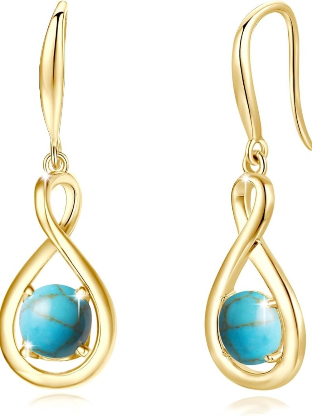 Dainty Infinity Dangle Drop Earrings in 925 Sterling Silver - Elegant Jewelry